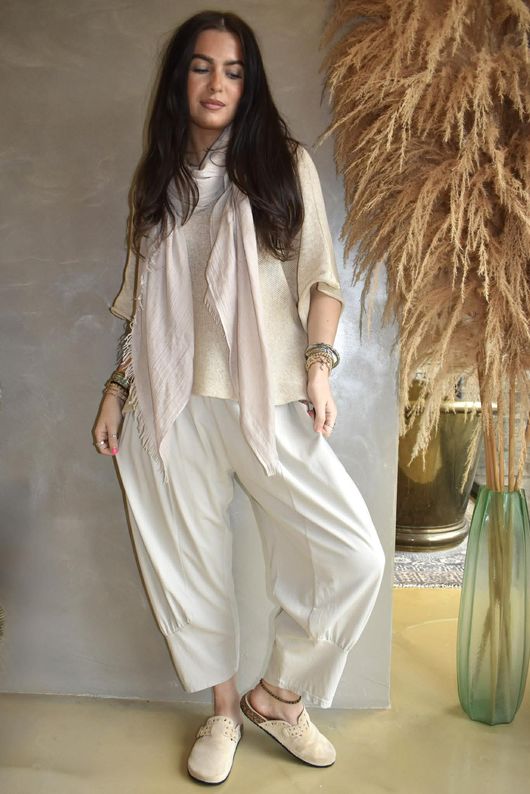 Jo Jo Quirky Classic Barrel Pant Stone